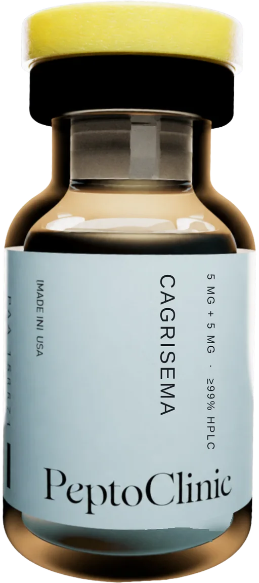 CagriSema 5 mg + 5 mg vial — lyophilised peptide, ≥99% HPLC